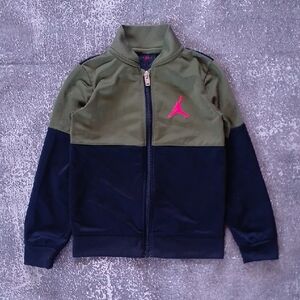 JORDAN Olive and Navy Zip-Up Jacket Tracksuit